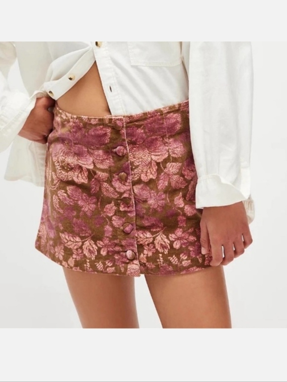 Free People After Party Velor Skirt